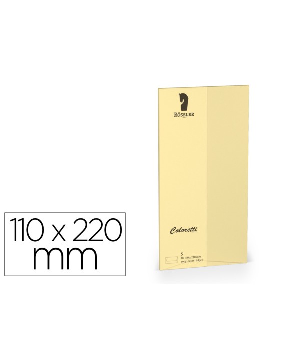 Sobre rossler coloretti dl americano color marron arena 110x220 mm pack de 5 unidades