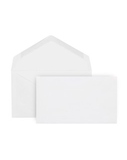 Sobre liderpapel blanco con fondo 95x162 mm engomado solapa de pico caja de 500 unidades