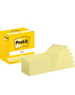 Bloc de notas adhesivas quita y pon post-it 76x127 mm con 100 hojas 655