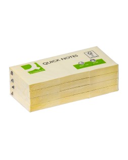 Bloc de notas adhesivas quita y pon q-connect 38x51 mm con 100 hojas