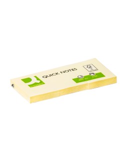 Bloc de notas adhesivas quita y pon q-connect 38x51 mm con 100 hojas