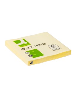 Bloc de notas adhesivas quita y pon q-connect 76x76 mm con 100 hojas