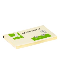 Bloc de notas adhesivas quita y pon q-connect 76x127 mm con 100 hojas