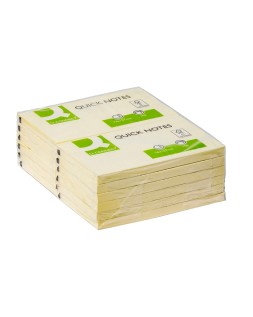 Bloc de notas adhesivas quita y pon q-connect 76x127 mm con 100 hojas