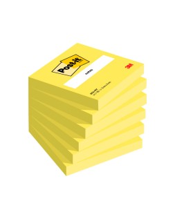 Bloc de notas adhesivas quita y pon post-it 76x76 mm amarillo neon con 100 hojas