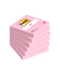 Bloc de notas adhesivas quita y pon post-it 76x76 mm fucsia neon con 100 hojas