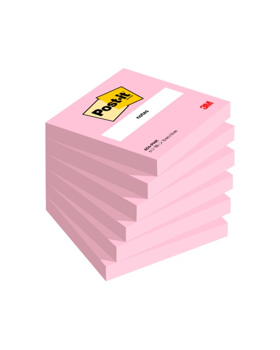 Bloc de notas adhesivas quita y pon post-it 76x76 mm fucsia neon con 100 hojas