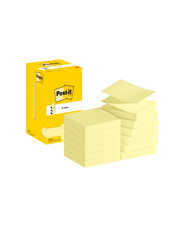 Bloc de notas adhesivas quita y pon post-it 76x76 mm z-notes