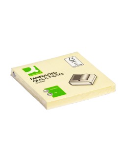 Bloc de notas adhesivas quita y pon q-connect 76x76 mm zig-zag
