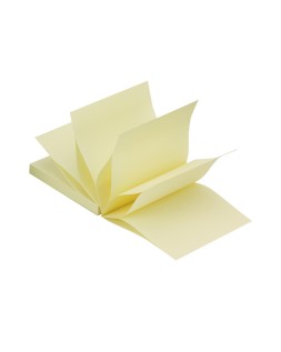 Bloc de notas adhesivas quita y pon q-connect 76x76 mm zig-zag