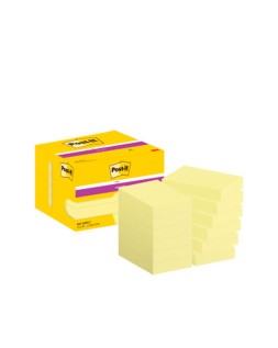 Bloc de notas adhesivas quita y pon post-it super sticky 51x78 mm con 90 hojas amarillo canario