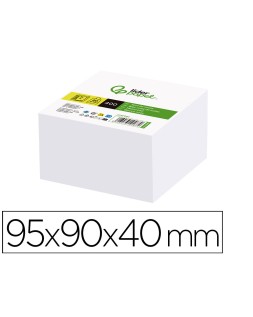 Taco papel liderpapel sin encolar blanco 400 hojas 95x90x40 mm 80 g
