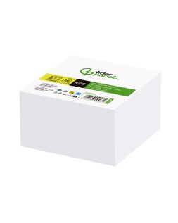 Taco papel liderpapel sin encolar blanco 400 hojas 95x90x40 mm 80 g