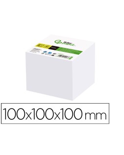 Taco papel liderpapel encolado blanco 1000 hojas 100x100x100 mm 80 g