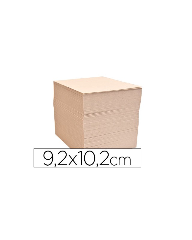 Taco papel liderpapel sin encolar crema 1000 hojas 92x102 mm 70 g