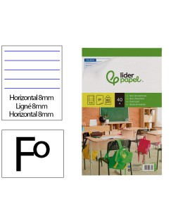Bloc examenes liderpapel horizontal folio 40 hojas 60 g