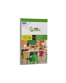 Bloc examenes liderpapel horizontal folio 40 hojas 60 g