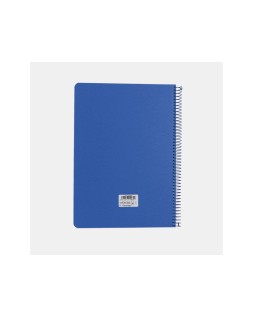 Cuaderno espiral antartik a4 tapa foam 80h 90gr cuadro 4mm con margen color azul