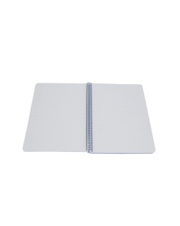 Cuaderno espiral antartik a4 tapa foam 80h 90gr cuadro 4mm con margen color azul