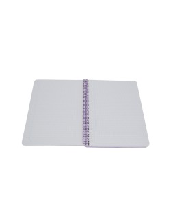 Cuaderno espiral antartik a4 tapa foam 80h 90gr cuadro 4mm con margen color lavanda