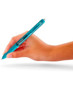 Boligrafo paper mate inkjoy retractil gel pen trazo 0,7 mm verde azulado