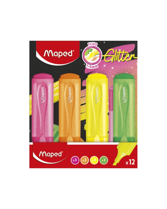 Rotulador maped fluorescente glitter colores surtidos