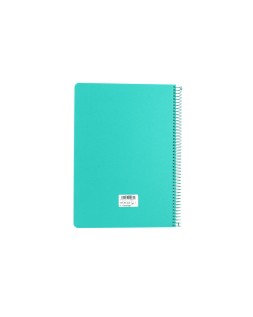 Cuaderno espiral antartik a4 tapa foam 80h 90gr cuadro 4mm con margen color menta