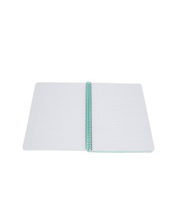 Cuaderno espiral antartik a4 tapa foam 80h 90gr cuadro 4mm con margen color menta