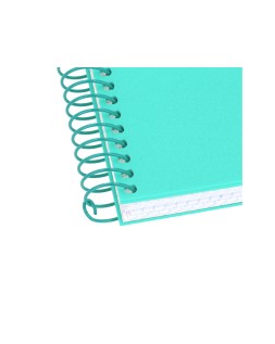 Cuaderno espiral antartik a4 tapa foam 80h 90gr cuadro 4mm con margen color menta