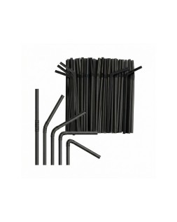Sorbete articulado polipropileno negro 6x230 mm paquete de 100 unidades
