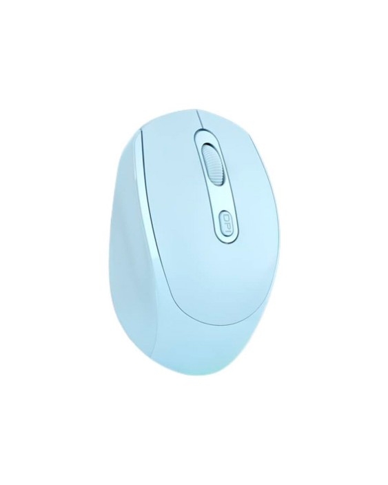 Raton q-connect optico inalambrico dpi 800/1200/1600 receptor usb 2,4 ghz azul claro