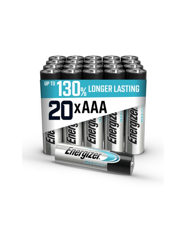 Pila energizer alcalina max plus aaa blister de 20 unidades