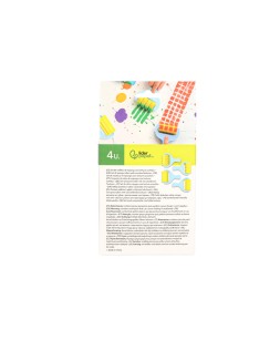 Esponja manualidades liderpapel rodillo con texturas goma foam caja con 4 unidades