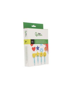 Esponja manualidades liderpapel espatula con formas goma eva caja con 4 unidades