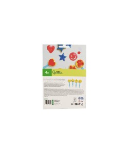 Esponja manualidades liderpapel espatula con formas goma eva caja con 4 unidades