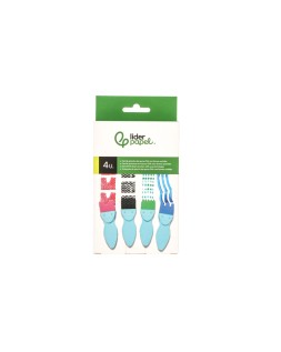 Esponja manualidades liderpapel pincel con formas goma eva caja con 4 unidades