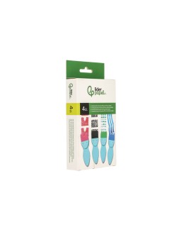 Esponja manualidades liderpapel pincel con formas goma eva caja con 4 unidades