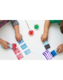 Esponja manualidades liderpapel pincel con formas goma eva caja con 4 unidades