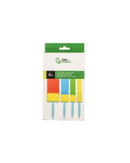 Esponja manualidades liderpapel pincel cuadrado goma foam caja con 4 unidades 25/40/50/75 mm