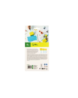 Esponja manualidades liderpapel pincel cuadrado goma foam caja con 4 unidades 25/40/50/75 mm