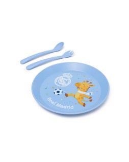 Vajilla infantil miniland real madrid kiddie meal set de 5 piezas