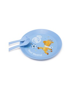 Vajilla infantil miniland real madrid kiddie meal set de 5 piezas