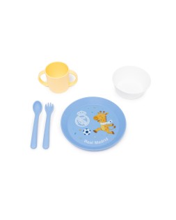Vajilla infantil miniland real madrid kiddie meal set de 5 piezas