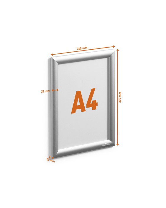 Marco portaanuncios durable outdoor a4 marco aluminio anodizado plata 350x260x12 mm