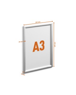 Marco portaanuncios durable outdoor a3 marco aluminio anodizado plata 470x350x12 mm