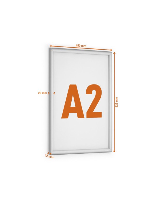 Marco portaanuncios durable outdoor a2 marco aluminio anodizado plata 645x470x12 mm