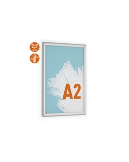 Marco portaanuncios durable outdoor a2 marco aluminio anodizado plata 645x470x12 mm