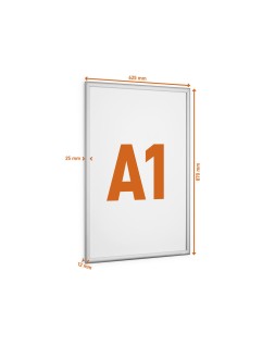 Marco portaanuncios durable outdoor a1 marco aluminio anodizado plata 895x645x12 mm