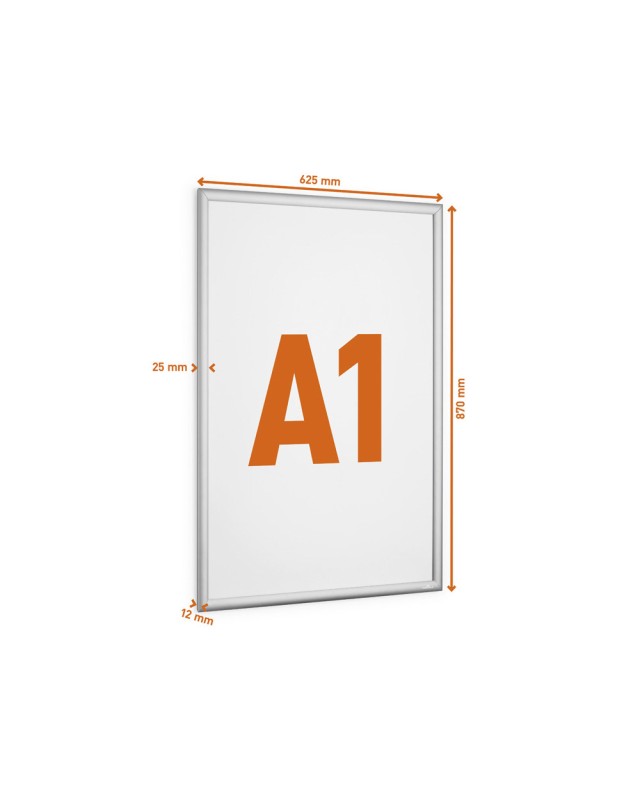 Marco portaanuncios durable outdoor a1 marco aluminio anodizado plata 895x645x12 mm
