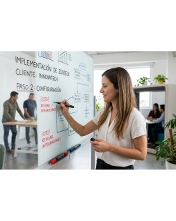 Rotulador zendesk marcador permanente rojo punta redonda 5mm